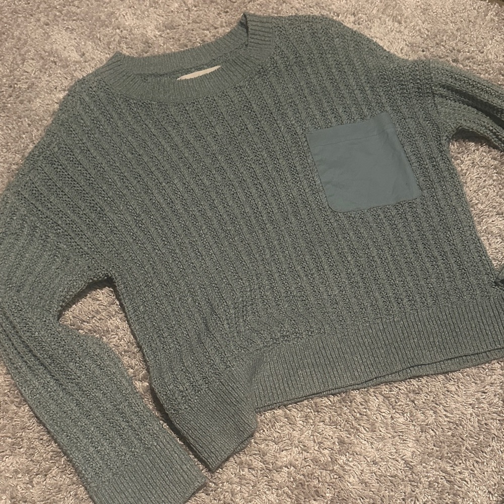 LOFT Mixed Media Pocket Sweater - Picture 3 of 3